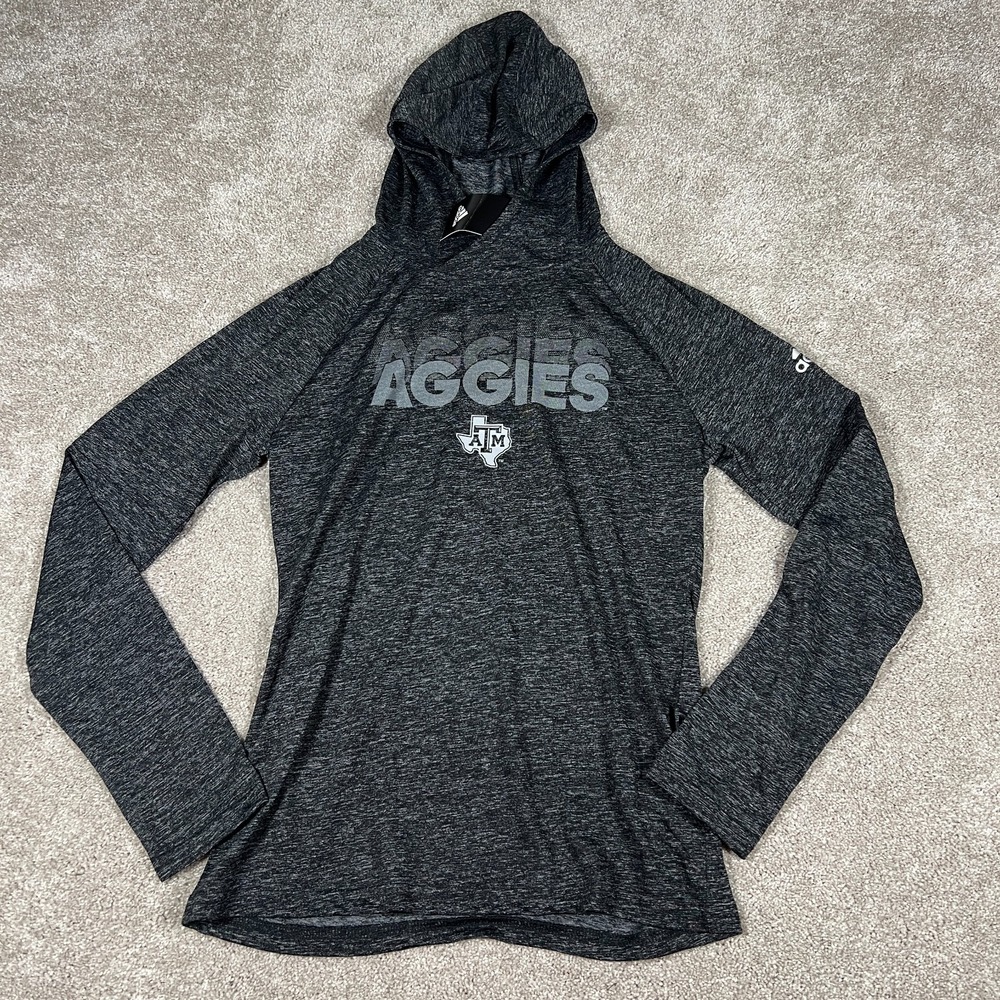 Adidas Climalite Women's Size S Heather Gray Texas A&M Aggies College Hoodie